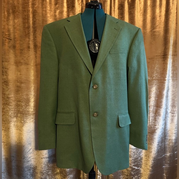 Men’s Vintage Sport Coat Olive Green Mad Men Holiday Party Christmas